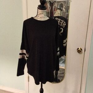 Women's EUC Cute Black Graphic Sleep Shirt "NEED MORE SLEEP" size M